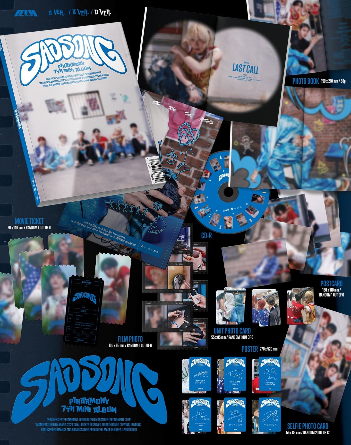 P1Harmony 7th Mini Album – SAD SONG (Random)