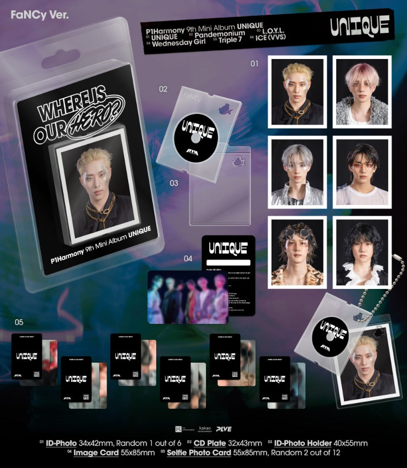 PRE-ORDER: P1Harmony 9th Mini Album – UNIQUE (FaNCy Ver.) (Random)