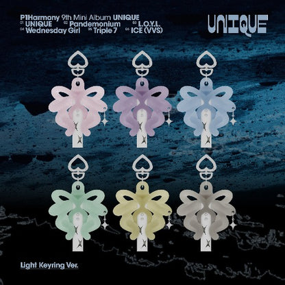 P1Harmony 9th Mini Album – UNIQUE (Light Keyring Ver.) (Random)