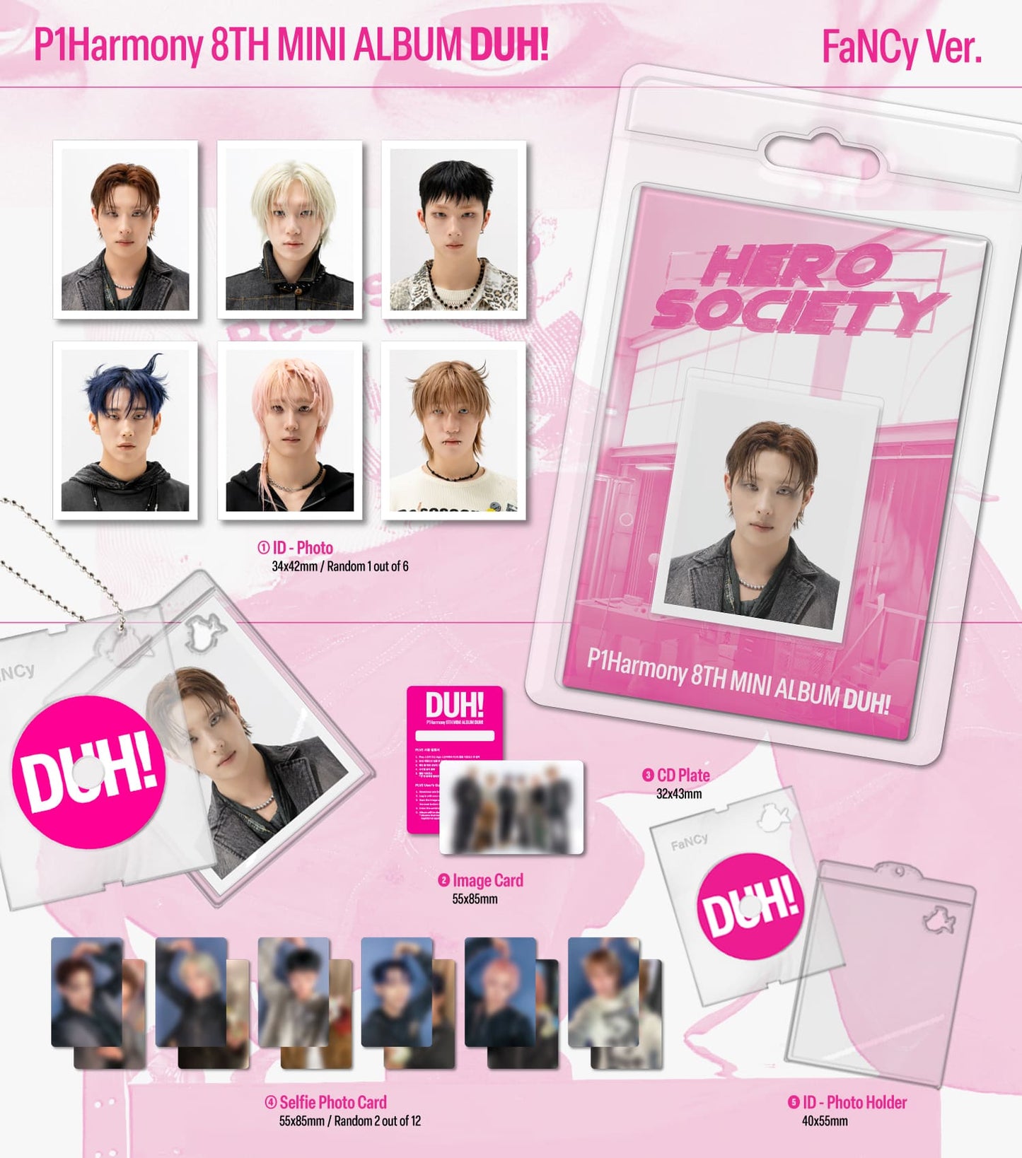 P1Harmony 8th Mini Album – DUH! (FaNCy Ver.) (PLVE) (Random)