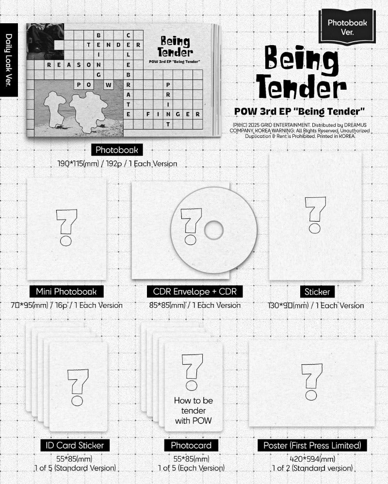 POW 3rd EP – Being Tender (Photobook Ver.) (Random)