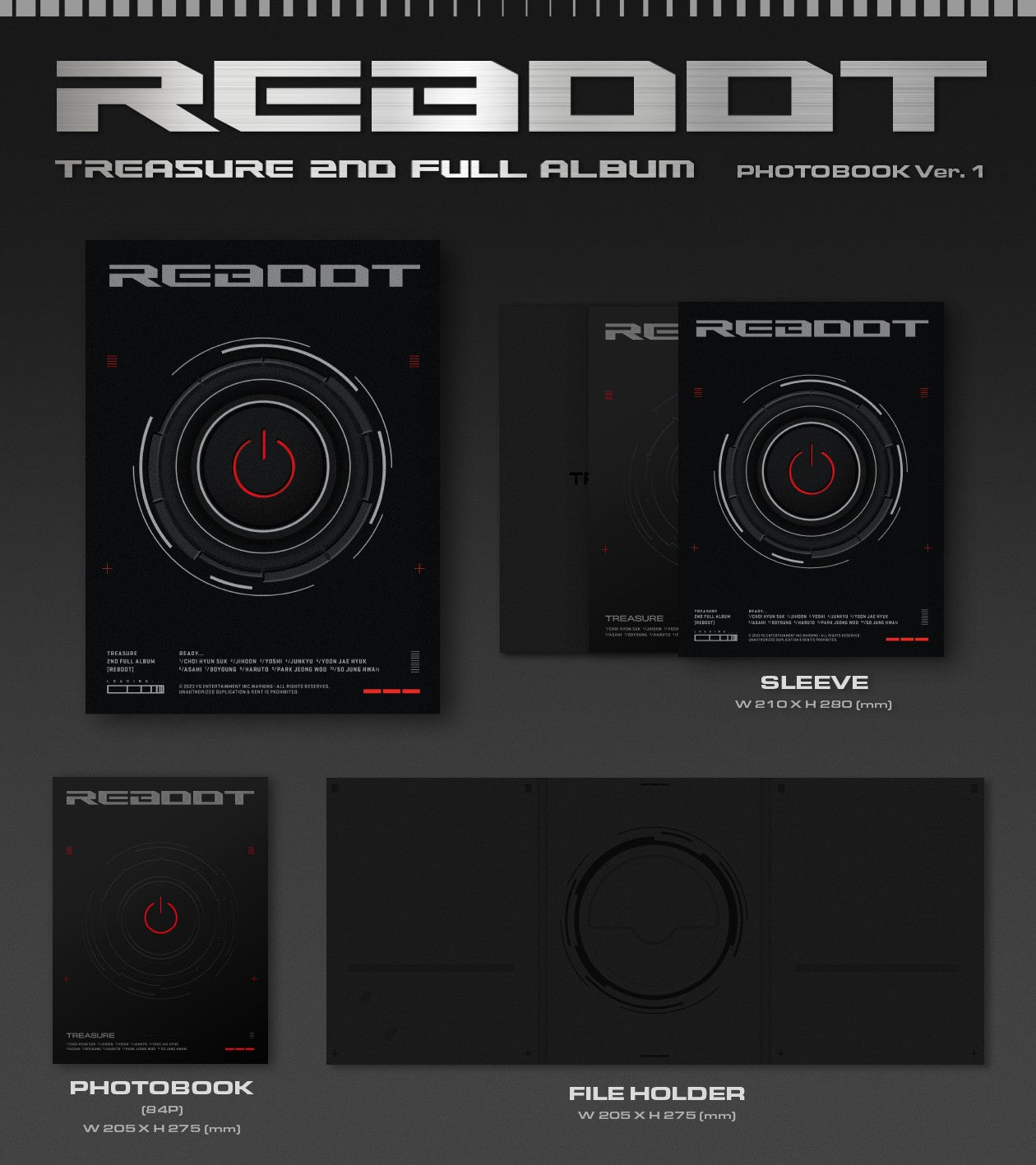 [PRE-OWNED] TREASURE 2ND FULL ALBUM - REBOOT (PHOTOBOOK Ver.)