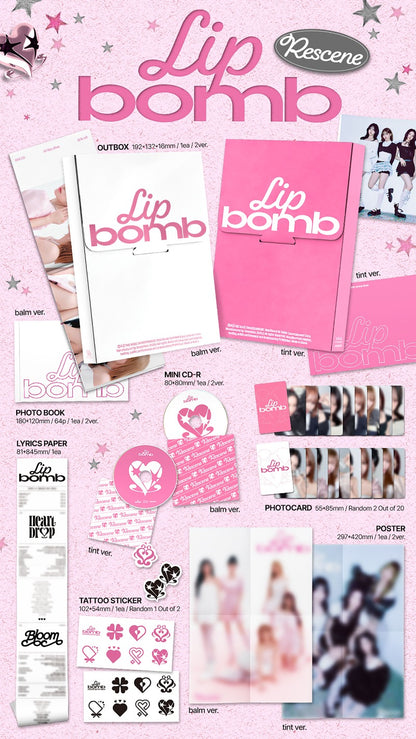 RESCENE 3rd Single Album - lip bomb (Random)