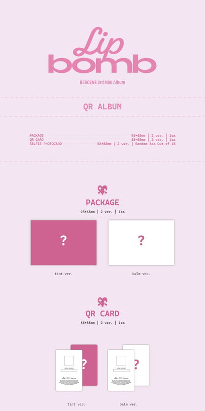 RESCENE 3rd Single Album - lip bomb (QR) (photocard Ver.) (Random)