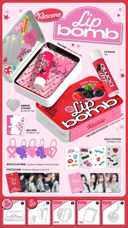 RESCENE 3rd Single Album - lip bomb (QR) (lip balm Ver.)