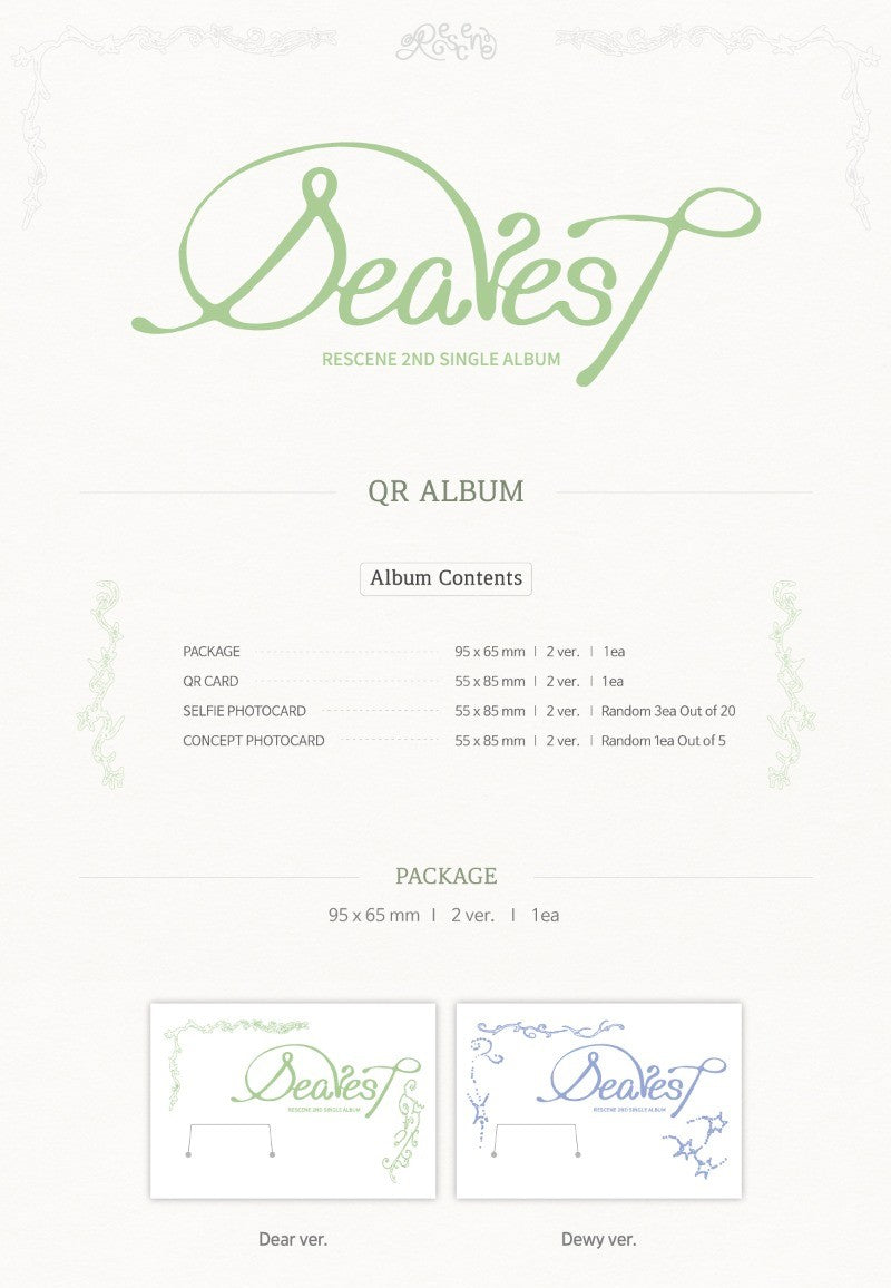 RESCENE 2nd Single Album – Dearest (QR Ver.) (Random)