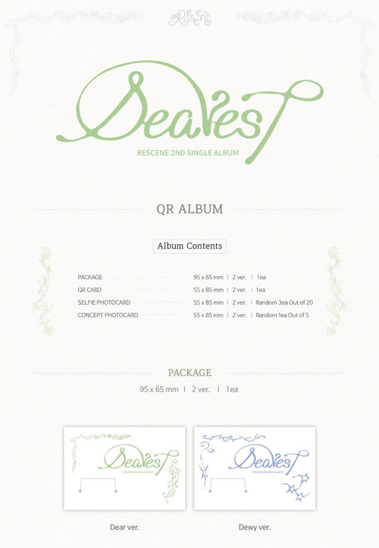 RESCENE 2nd Single Album – Dearest (QR Ver.) (Random)