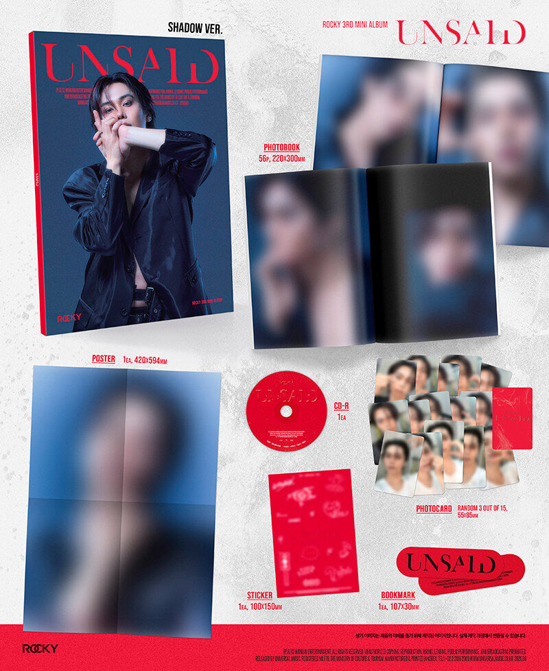 PRE-ORDER: ROCKY 3rd Mini Album - UNSAID (Random)