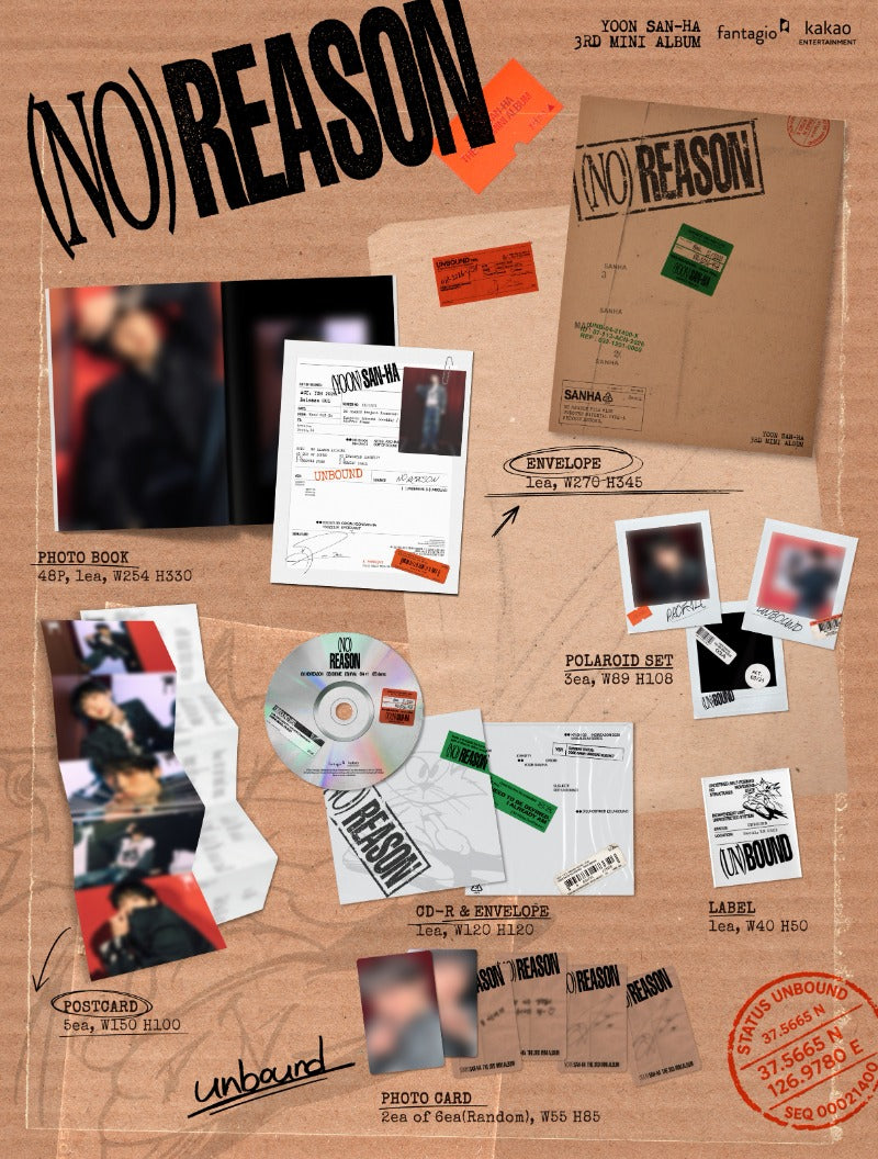 PRE-ORDER: YOON SAN-HA (Astro) 3rd Mini Album - NO REASON (Random)