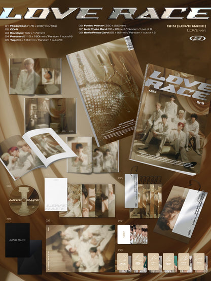 SF9 15th Mini Album – LOVE RACE (Random)