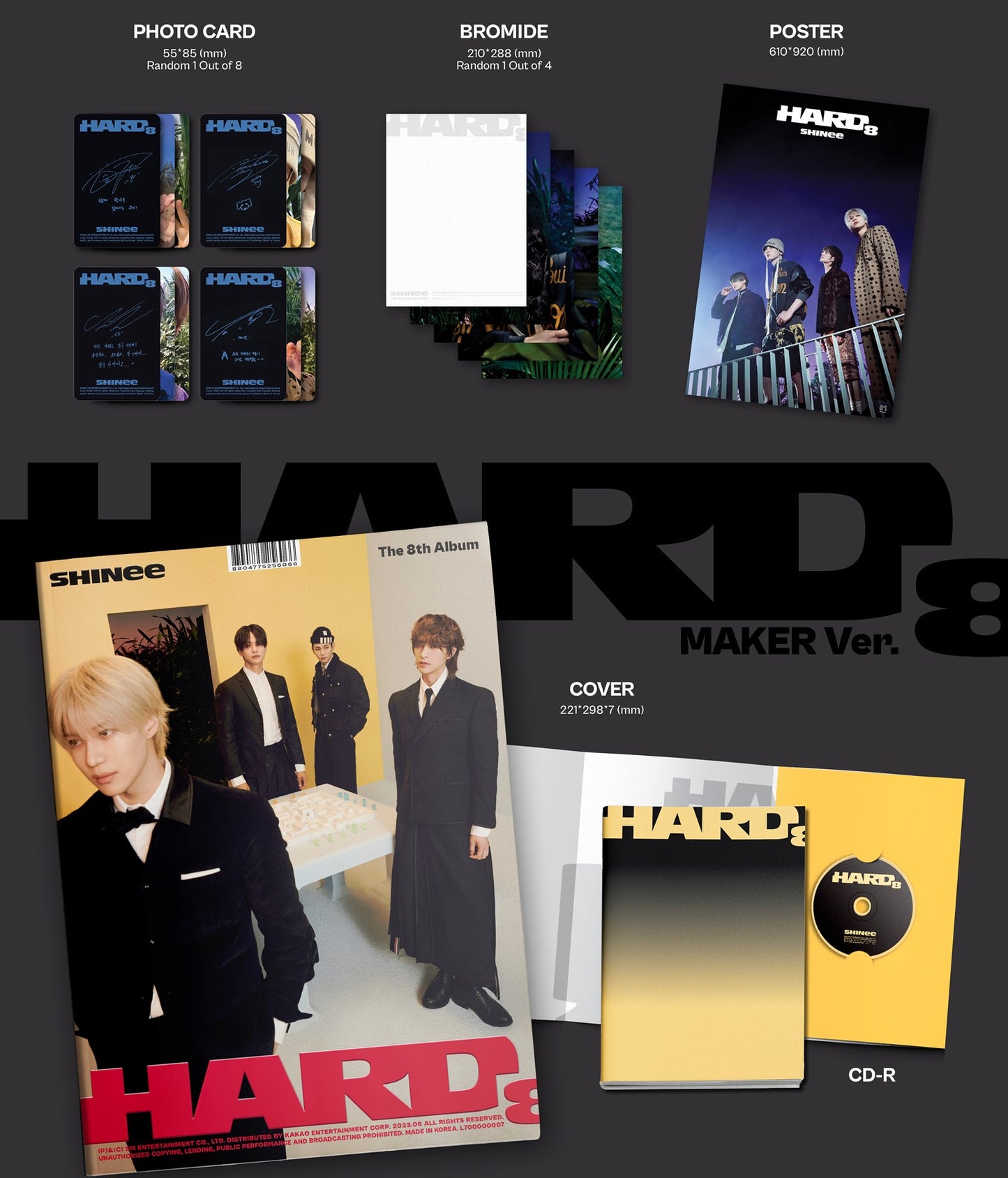 SHINee Album Vol. 8 - HARD (Photo Book Ver.) (Random)