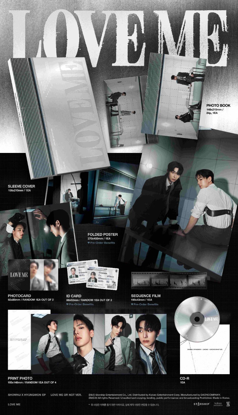 SHOWNU X HYUNGWON EP - LOVE ME (Love Me Or Not / Losing Control Ver.)