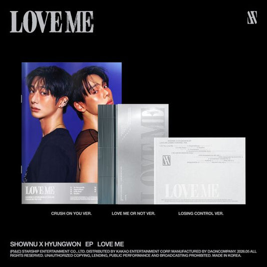 PRE-ORDER: SHOWNU X HYUNGWON EP - LOVE ME (3 Version Set)