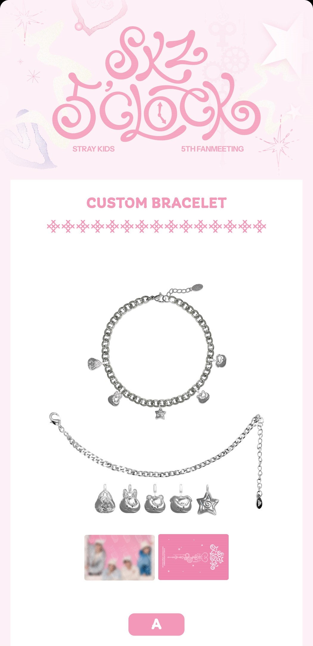 PRE-ORDER: Stray Kids – [SKZ 5’CLOCK] CUSTOM BRACELET
