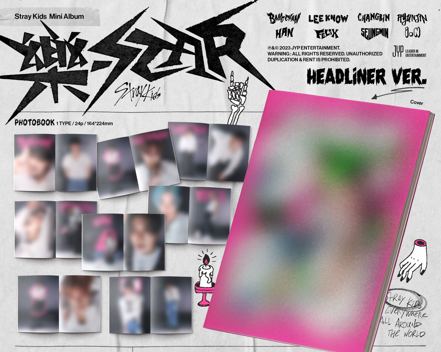 [PRE-OWNED] Stray Kids Mini Album – 樂-STAR [Rockstar] (HEADLINER Ver.)