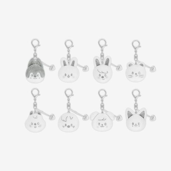 PRE-ORDER: Stray Kids – [dominATE : celebrATE] SKZOO FACE KEYRING SILVER Ver.