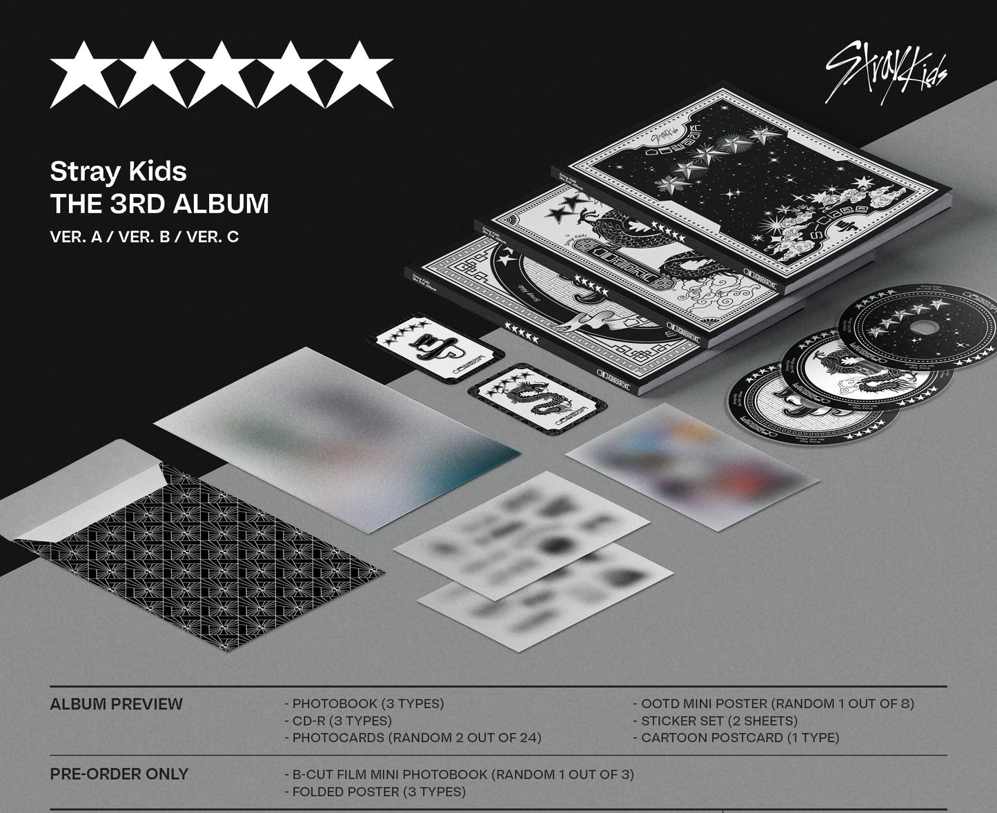 Stray Kids Album Vol. 3 - ★★★★★ (5-STAR) (Standard Ver.) (Random)