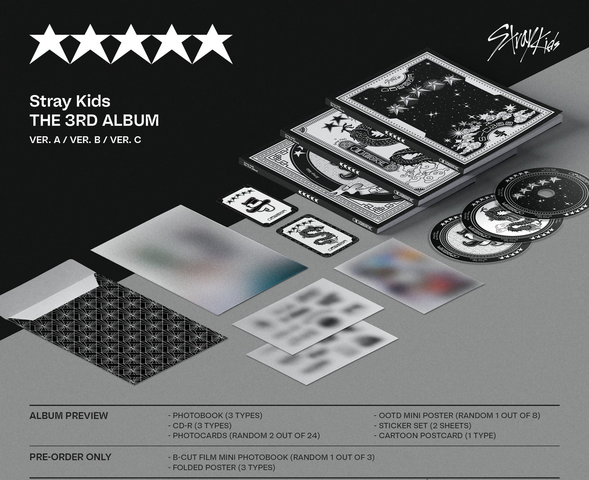 残り1【新品未開封・まとめ売り】Stray Kids / 5-STAR（30枚） Stray Kids - (5-STAR) [3rd Album - Limited Ver.] - K PLACE