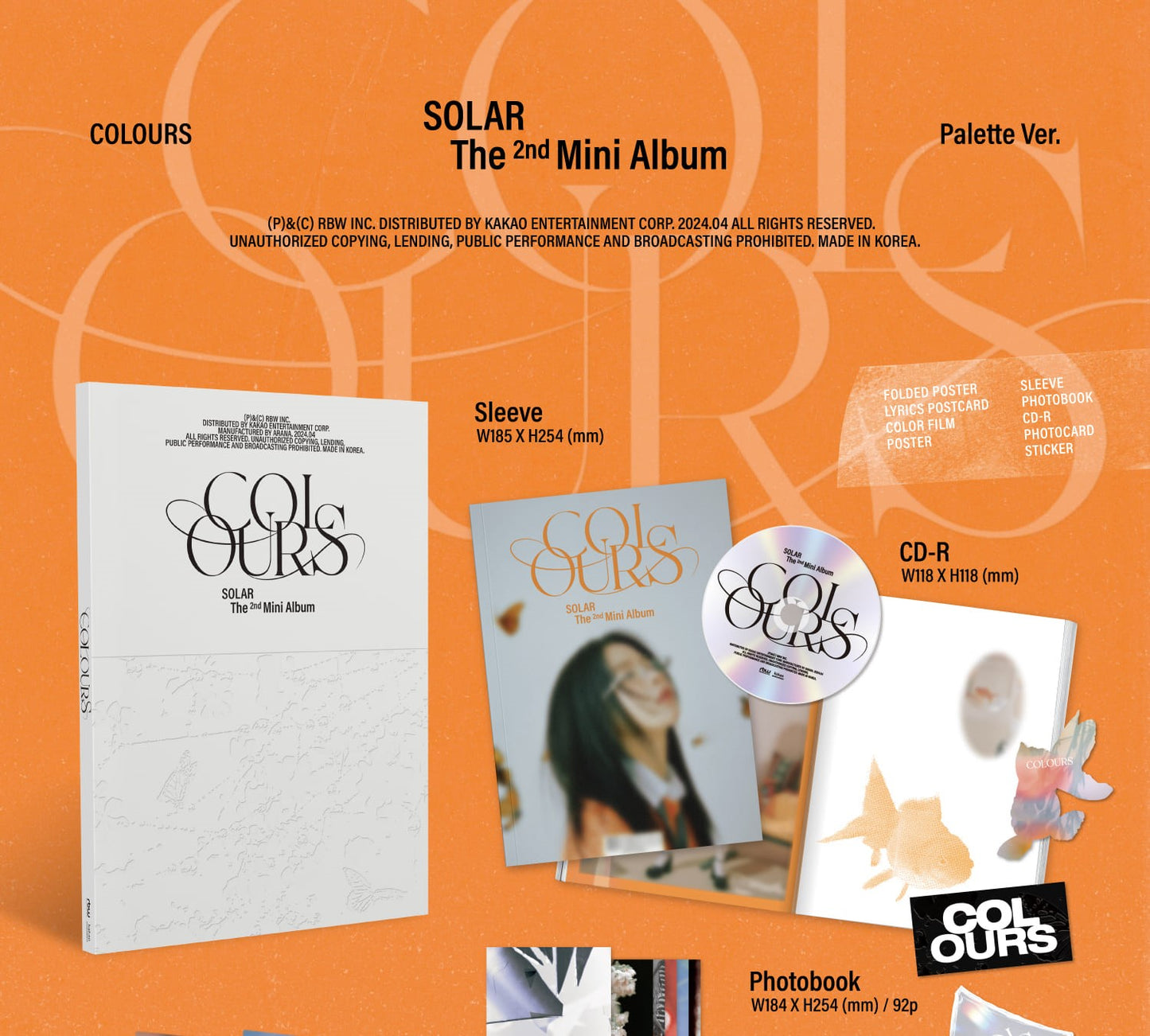 SOLAR The 2nd Mini Album – COLOURS (Palette Ver.)