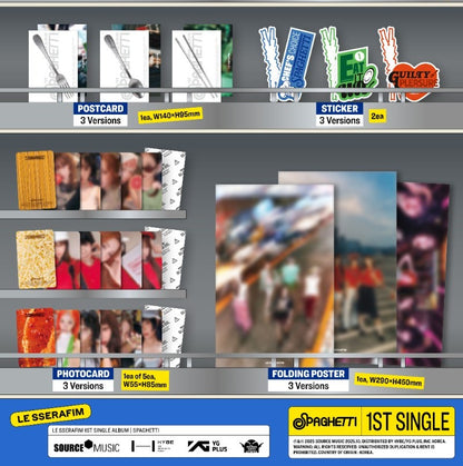 LE SSERAFIM 1st Single Album - SPAGHETTI (Random)