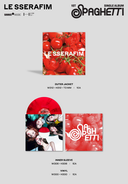 LE SSERAFIM 1st Single Album - SPAGHETTI (Vinyl) (Random)