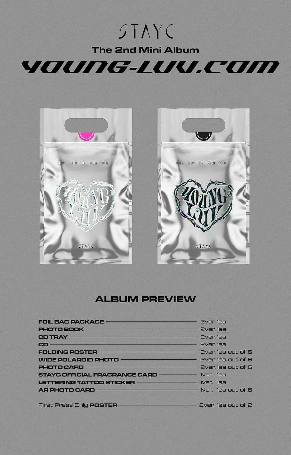 STAYC Mini Album Vol. 2 - YOUNG-LUV.COM (Random ver.)