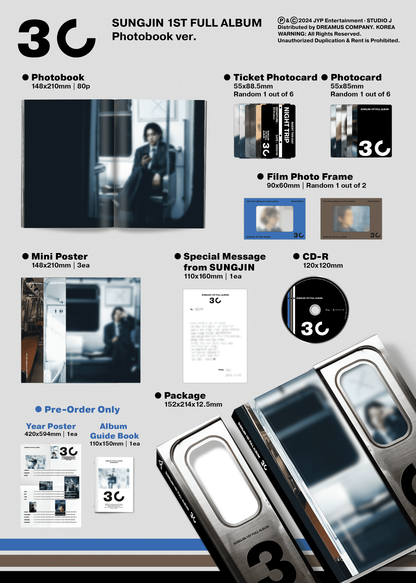 SUNGJIN (Day6) 1st Full Album – 30 (Photobook Ver.)