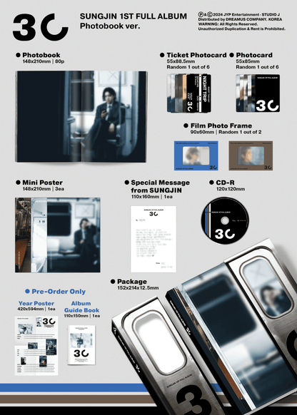 SUNGJIN (Day6) 1st Full Album – 30 (Photobook Ver.)