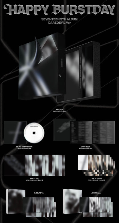 SEVENTEEN 5th Album – HAPPY BURSTDAY (DAREDEVIL Ver.) (Random)