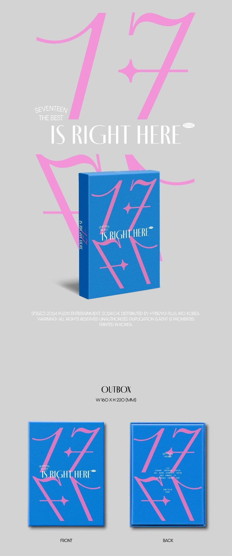 SEVENTEEN BEST ALBUM – 17 IS RIGHT HERE (DEAR Ver.) (Random)