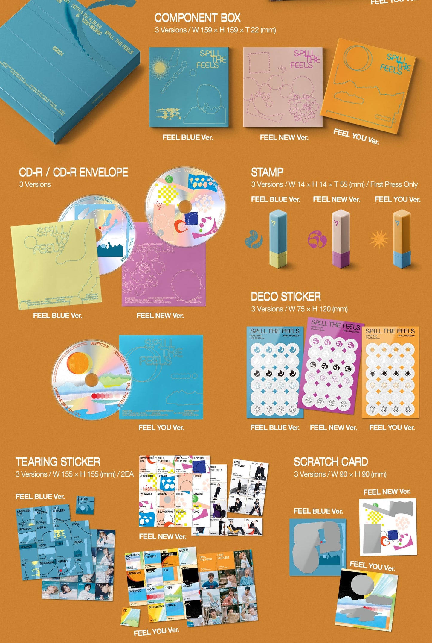 SEVENTEEN 12th Mini Album - SPILL THE FEELS (Standard Ver.) (Random)