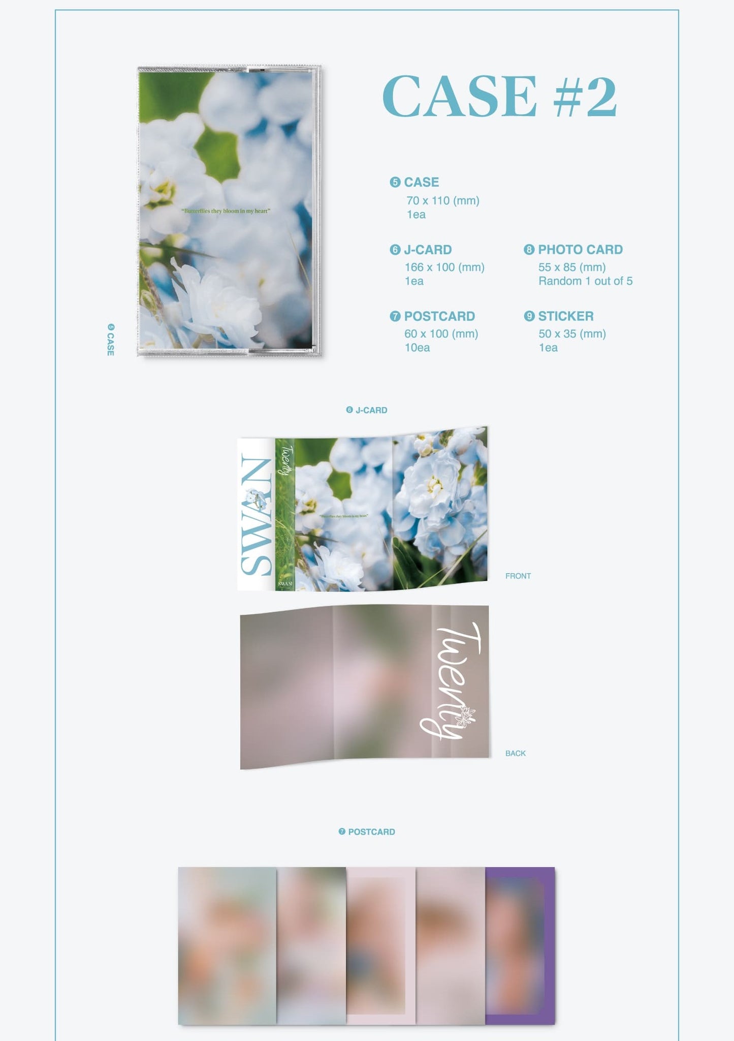 SWAN (Purple Kiss) Single Album Vol. 1 - Twenty (Random)