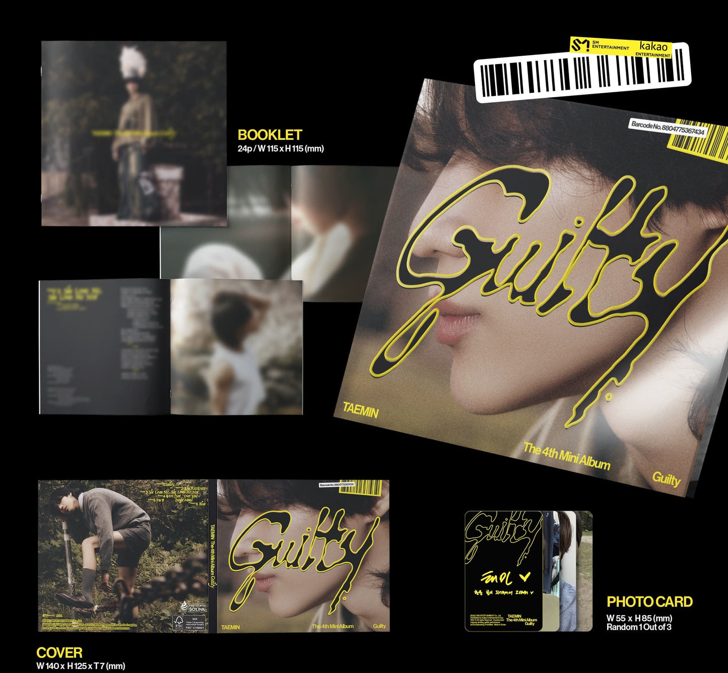 TAEMIN (SHINee) Mini Album Vol. 4 – Guilty (Digipack Ver.)