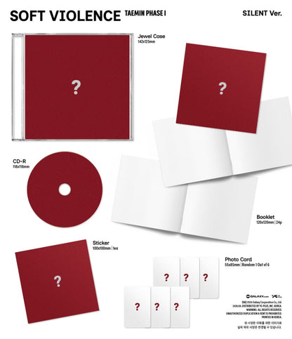 PRE-ORDER: TAEMIN Album - PHASE I : Soft Violence (Jewel Ver.) (Random)