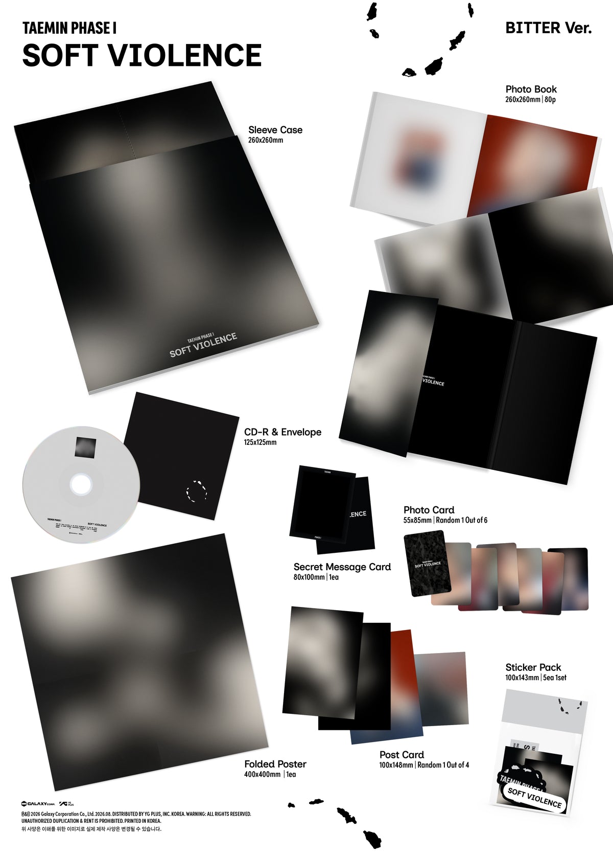 TAEMIN Album - PHASE I : Soft Violence (Random Ver.)