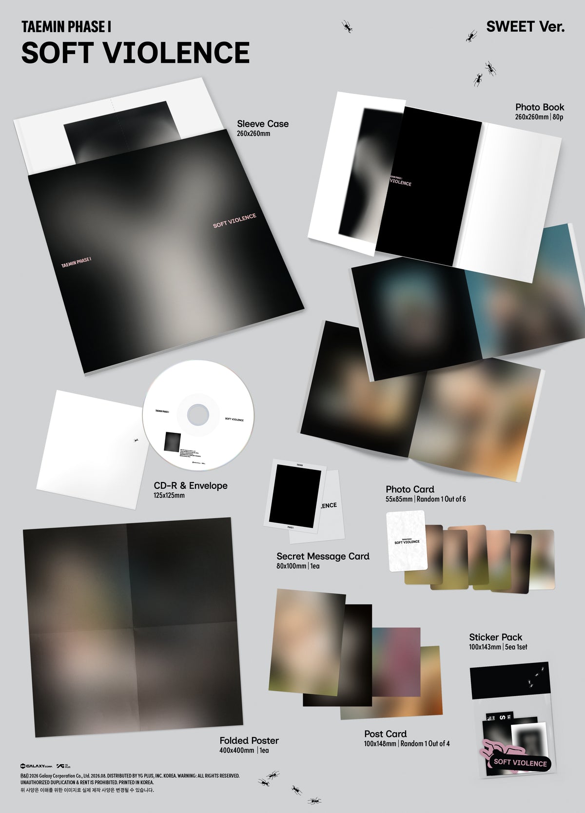 TAEMIN Album - PHASE I : Soft Violence (Random Ver.)