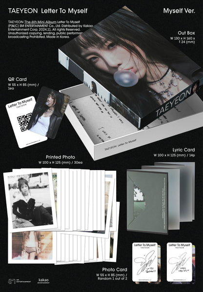 TAEYEON The 6th Mini Album – Letter To Myself (Myself Ver.)
