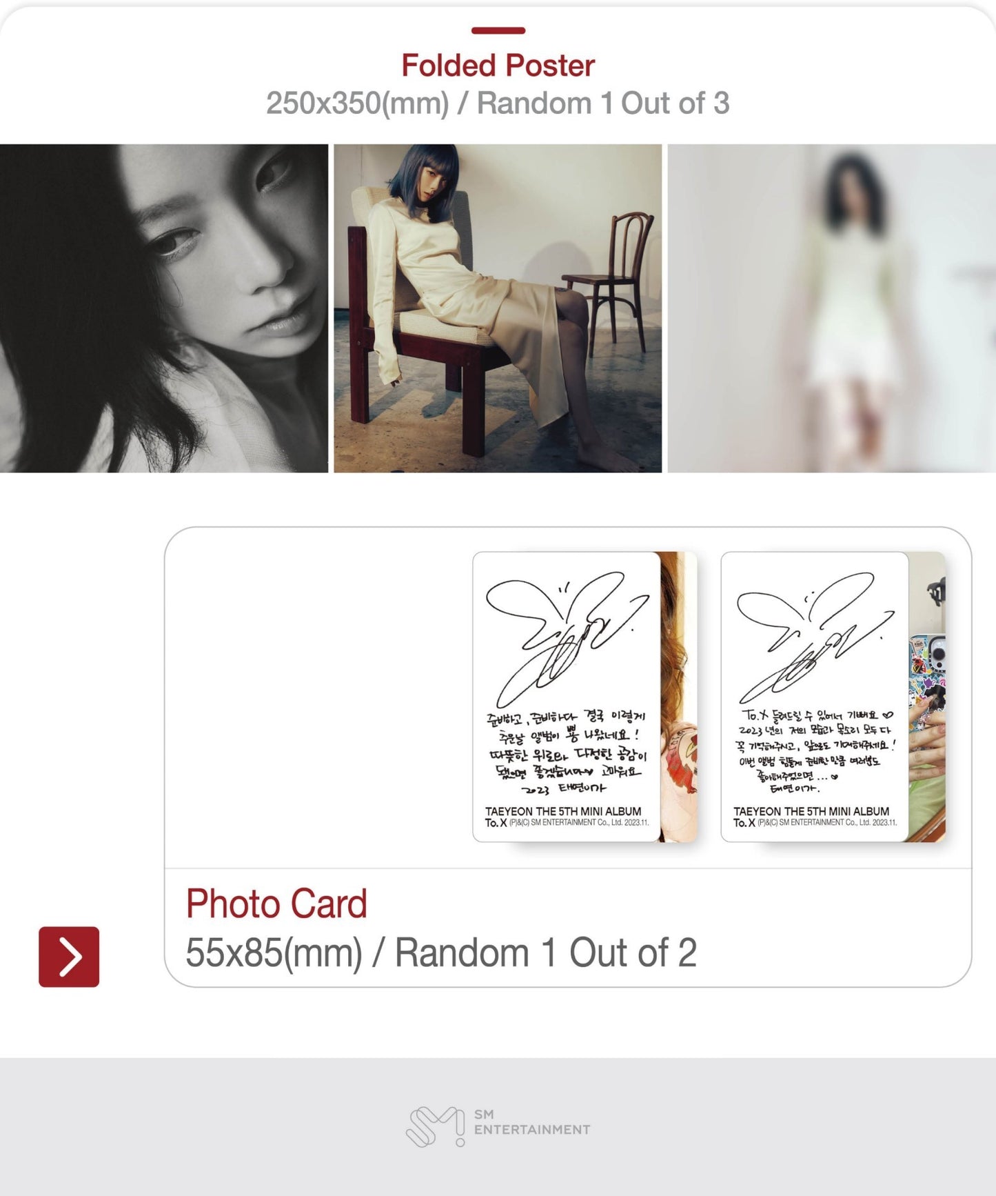 TAEYEON Mini Album Vol. 5 – To. X (A Ver.)