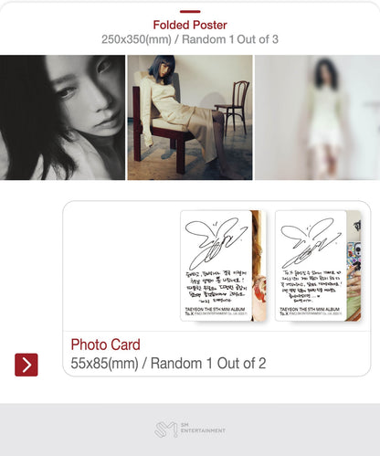 TAEYEON Mini Album Vol. 5 – To. X (A Ver.)