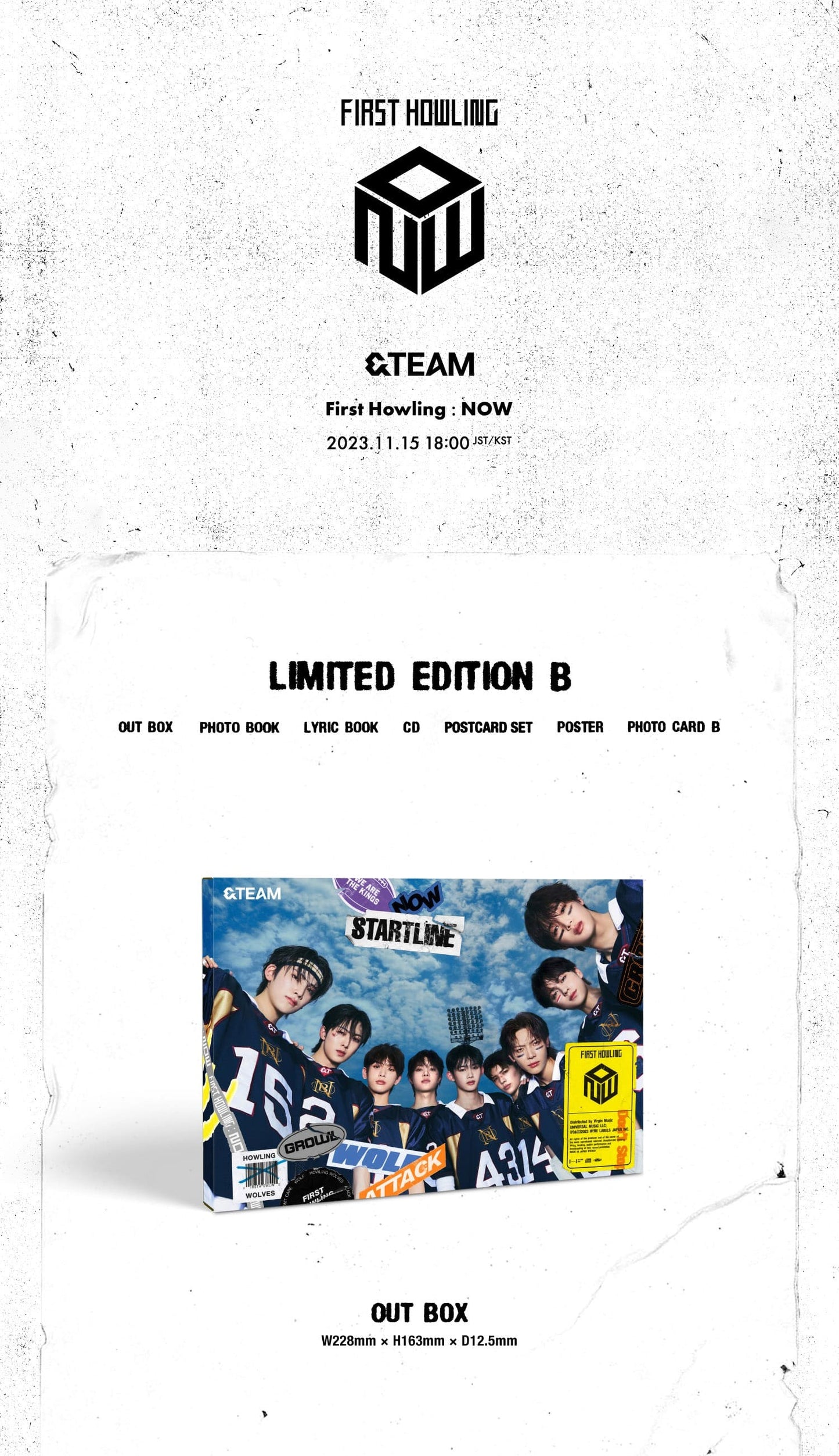 &TEAM 1st Album - First Howling : NOW [Japanese Edition]
