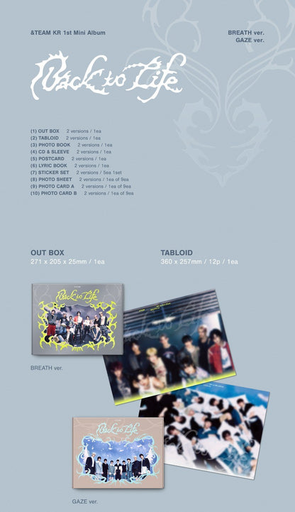 &TEAM – KR 1st Mini Album - Back to Life (Random)