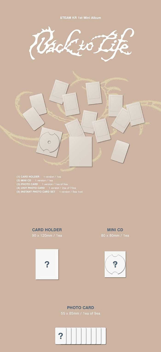 &TEAM – KR 1st Mini Album - Back to Life Photocard Box (Mini CD-R Ver.)