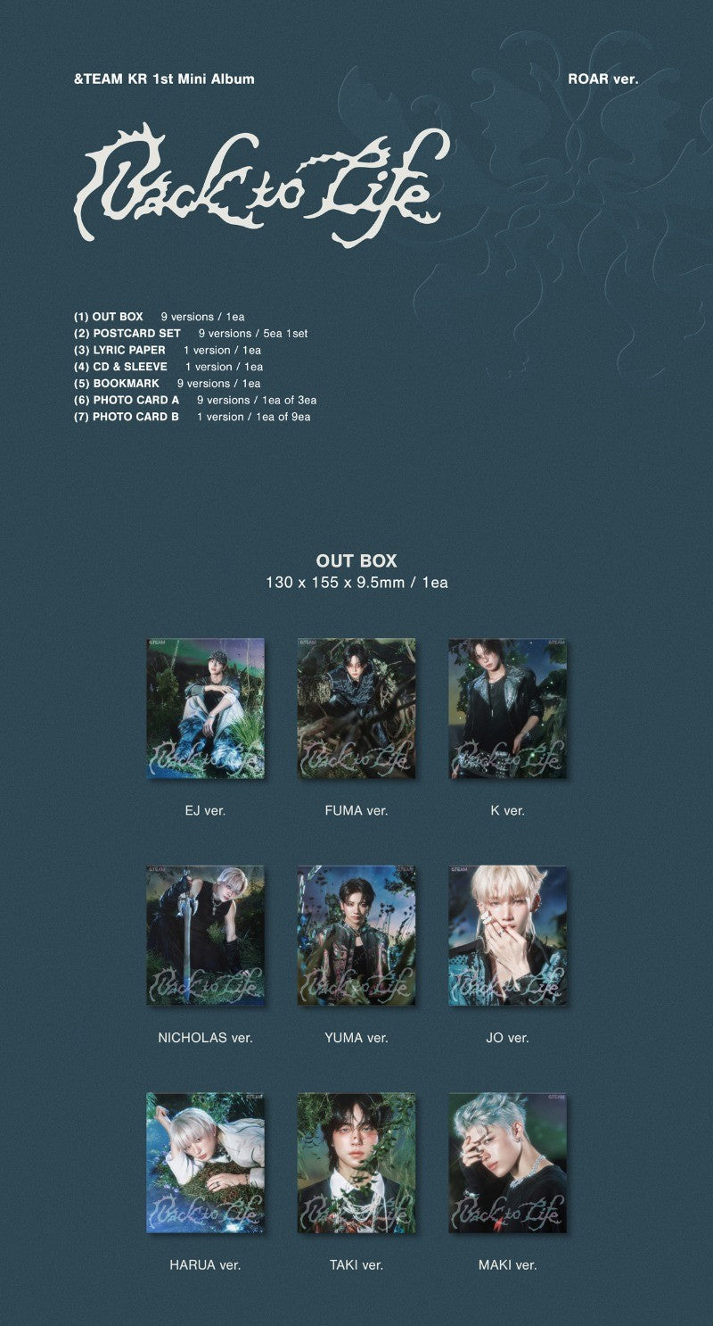 &TEAM – KR 1st Mini Album - Back to Life (ROAR Ver.) (Random)