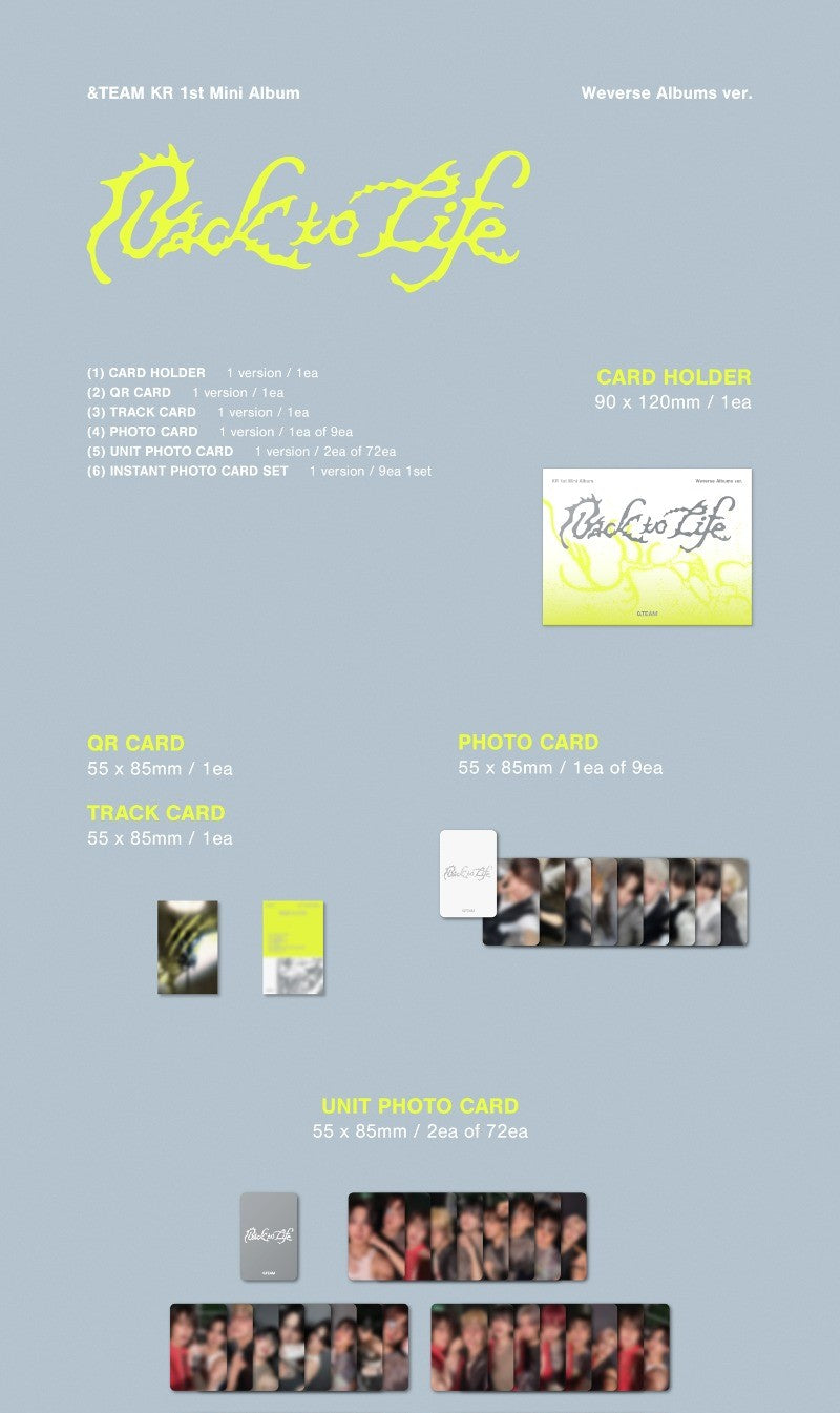 &TEAM – KR 1st Mini Album - Back to Life (Photocard Box) (Weverse Albums Ver.)