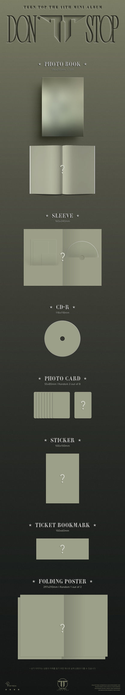 PRE-ORDER: TEEN TOP 11th EP Album - DON’T STOP