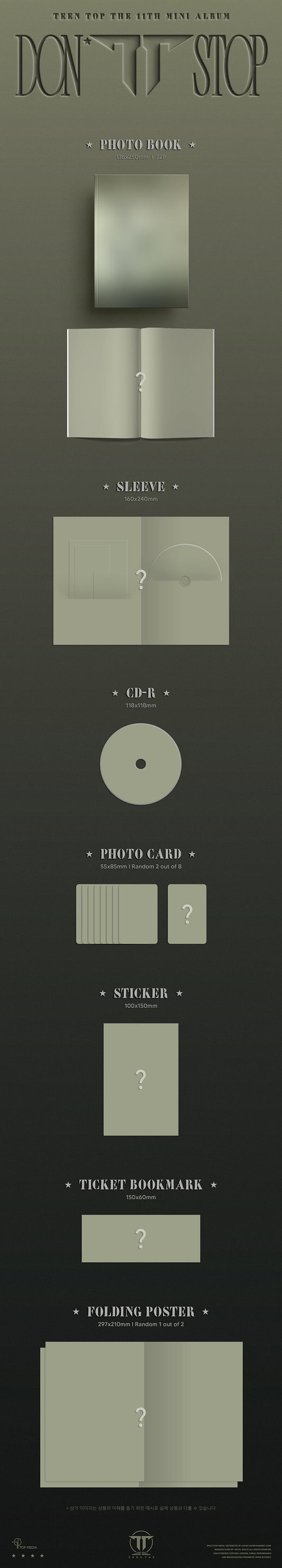 PRE-ORDER: TEEN TOP 11th EP Album - DON’T STOP
