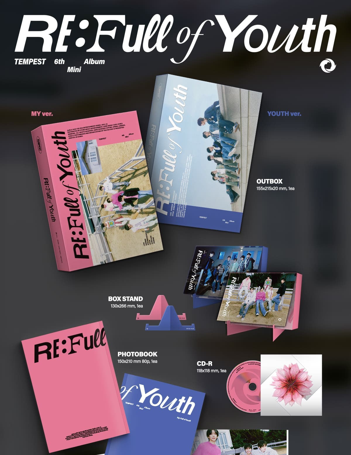 TEMPEST 6TH MINI ALBUM – RE: Full of Youth (Random)