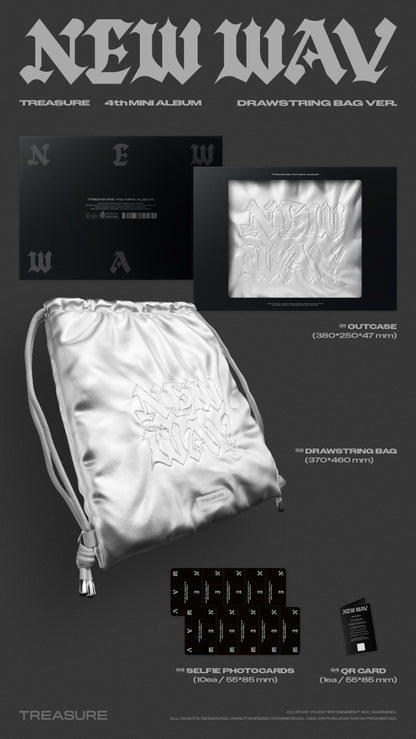 PRE-ORDER: TREASURE 4th Mini Album - NEW WAV (Drawstring Bag Ver.) (Limited Edition)