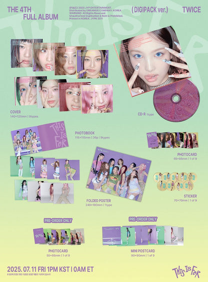 TWICE 4th Full Album – THIS IS FOR (DIGIPACK Ver.) (Random)