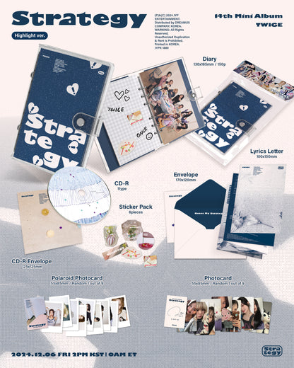 [PRE-OWNED] Twice 14th Mini Album – STRATEGY (Highlight Ver.)